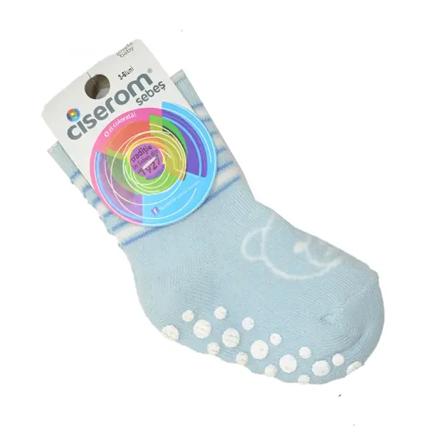 Sosete bebe antiderapante, albastru_336-2-3-6_Pebebe