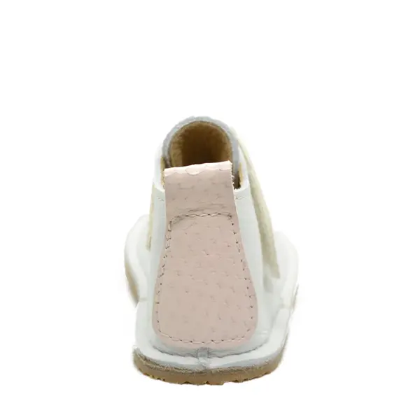 Ghete barefoot copii, piele naturala, talpa flexibila, alb cu roz_RO-104-3-22_Pebebe