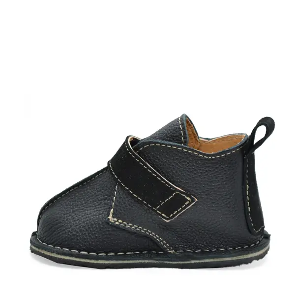 Ghete barefoot copii, piele naturala, talpa flexibila, negru,_RO-104-5-24_Pebebe