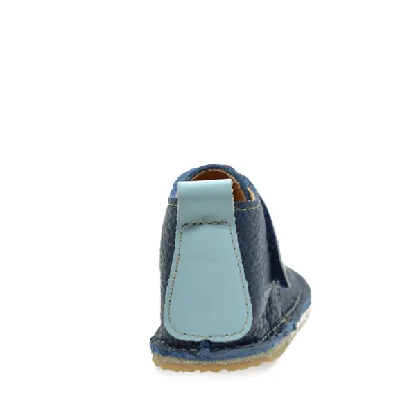Ghete barefoot copii, primii pasi, piele naturala, talpa flexibila, bleumarin bleu_RO-104-6-17_Pebebe