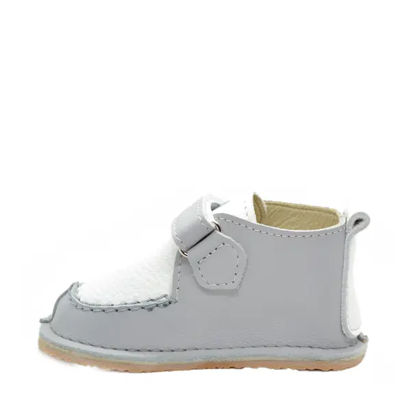 Pantofi din piele naturala pentru copii, talpa cauciuc, scai, Bubu, gri_RO-110-3-17_Pebebe