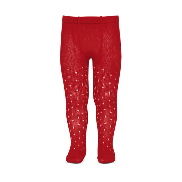 Dres bumbac, model lateral crosetat si perforatii, rosu, Condor_2.565/1-0-550_Pebebe