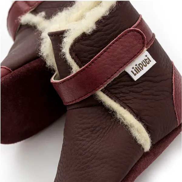 Cizme din piele naturala, talpa din piele intoarsa, Burgundy, Liliputi_2006001043594_Pebebe