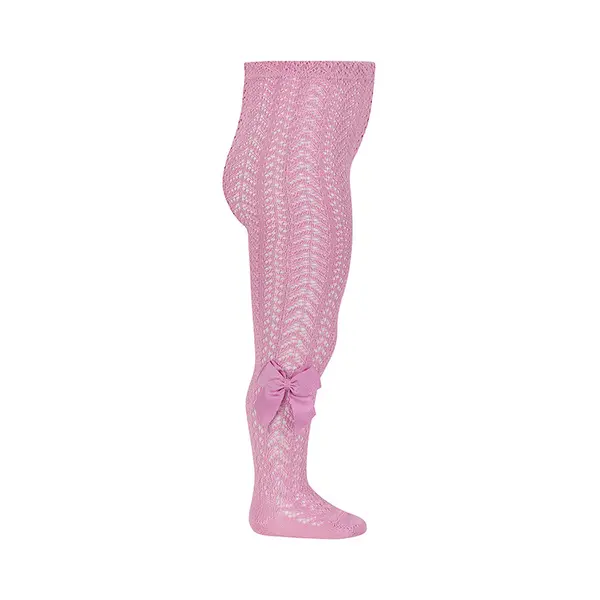 Dresuri copii bumbac crosetat cu funda, Sakura pink, Condor_2.530/1-0-584_Pebebe