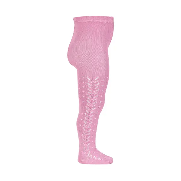 Dresuri copii bumbac, model lateral crosetat si perforatii, sakura pink, Condor_2.565/1-0-584_Pebebe