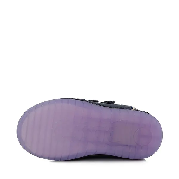 Ghete din piele naturala, bleumarin sidef, flori, D.D.Step_A050-339M-25_Pebebe