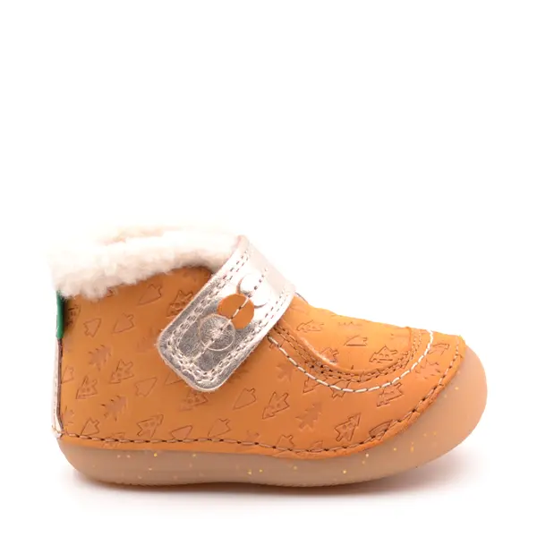 Ghete So Schuss, piele naturala, talpa flexibila, captuseala, maro cognac, Kickers_909730-10-72-18_Pebebe