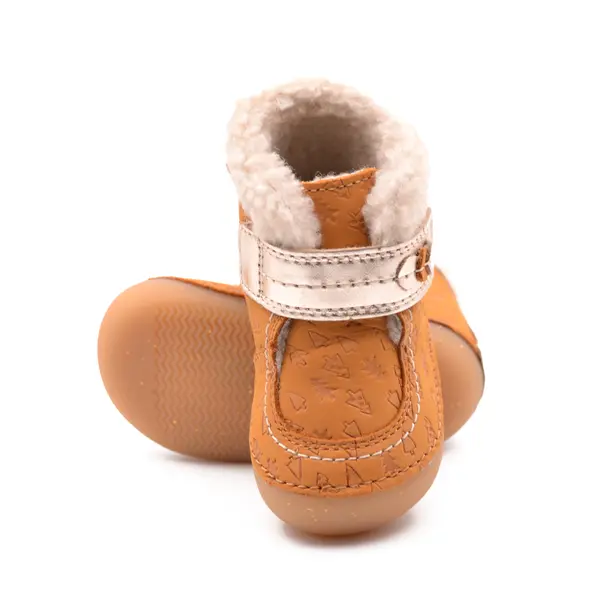 Ghete So Schuss, piele naturala, talpa flexibila, captuseala, maro cognac, Kickers_909730-10-72-18_Pebebe