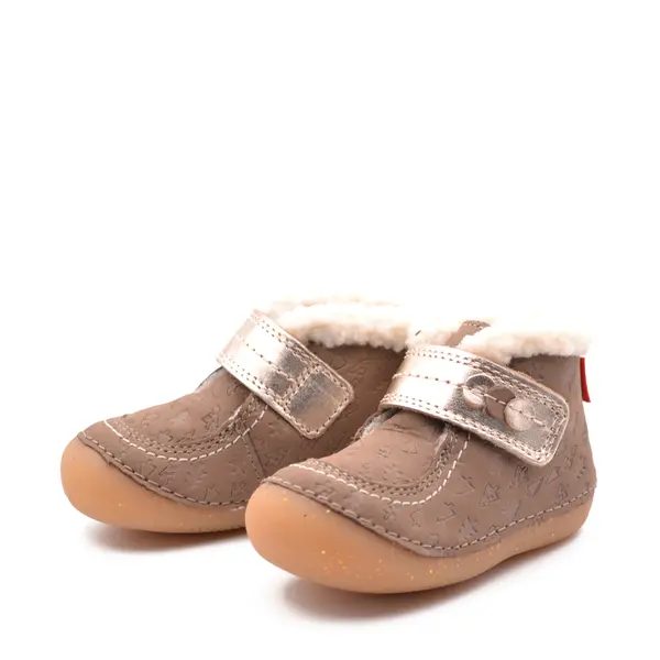 Ghete So Schuss, piele naturala, talpa flexibila, captuseala, maro, Kickers_909730-10-123-18_Pebebe