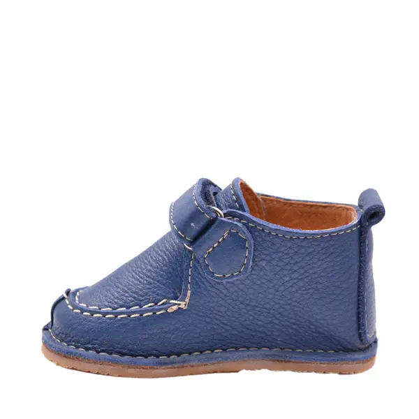 Pantofi din piele naturala pentru copii, talpa cauciuc, scai, Bubu, albastru maya_RO-110-4-17_Pebebe