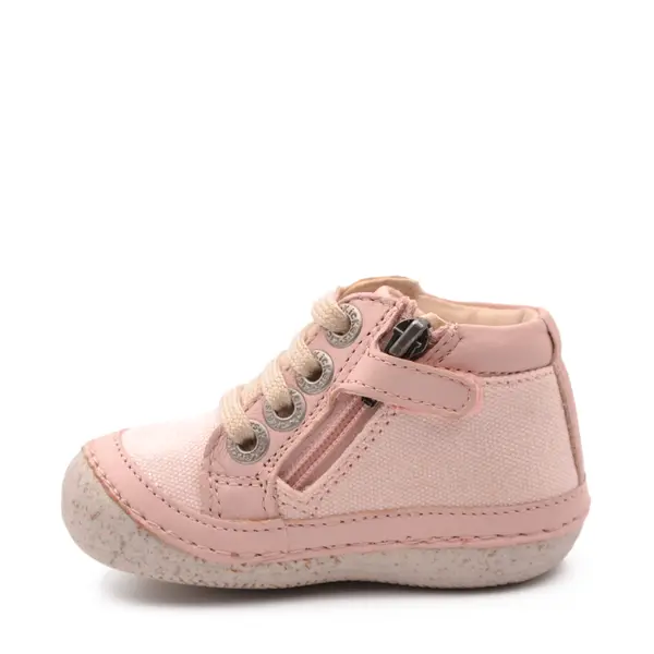 Pantofi Sonistreet, piele naturala si material textil, talpa flexibila, roz deschis, Kickers_928061-10-131-18_Pebebe