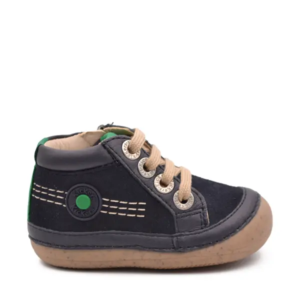 Pantofi Sonistreet, piele naturala si piele intoarsa, talpa flexibila, bleumarin, Kickers_928062-10-10-19_Pebebe