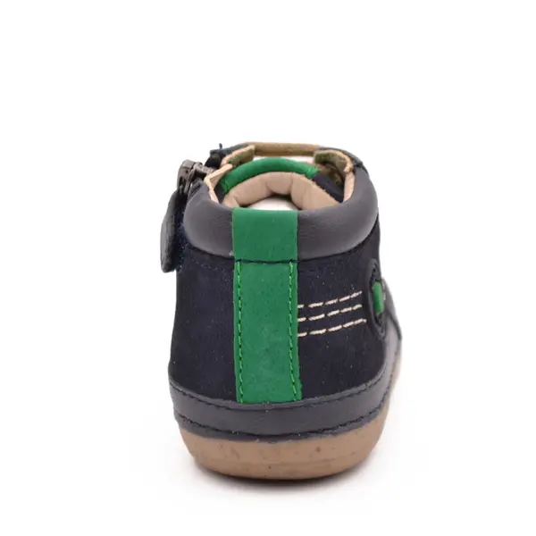 Pantofi Sonistreet, piele naturala si piele intoarsa, talpa flexibila, bleumarin, Kickers_928062-10-10-19_Pebebe