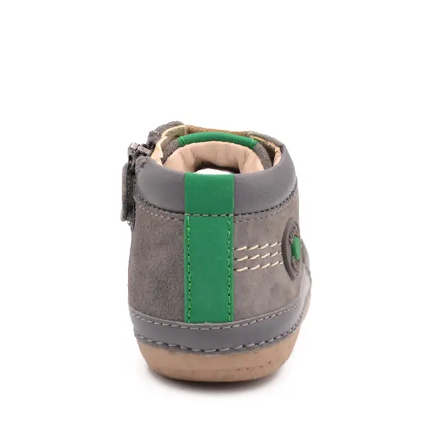 Pantofi Sonistreet, piele naturala si piele intoarsa, talpa flexibila, gri inchis, Kickers_928062-10-122-24_Pebebe