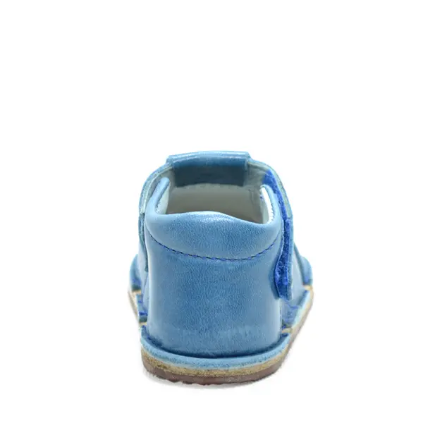 Sandale din piele naturală cu scai și talpă din cauciuc flexibil, denim, LUY_RO-12-1-18_Pebebe