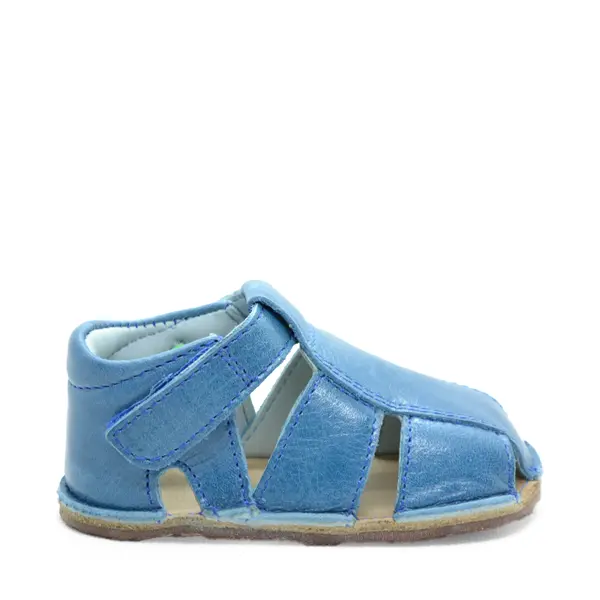 Sandale din piele naturală cu scai și talpă din cauciuc flexibil, denim, LUY_RO-12-1-18_Pebebe