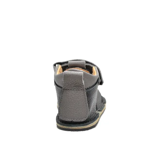 Sandale din piele naturala pentru copii cu talpa flexibila, negru_RO-200-8-17_Pebebe