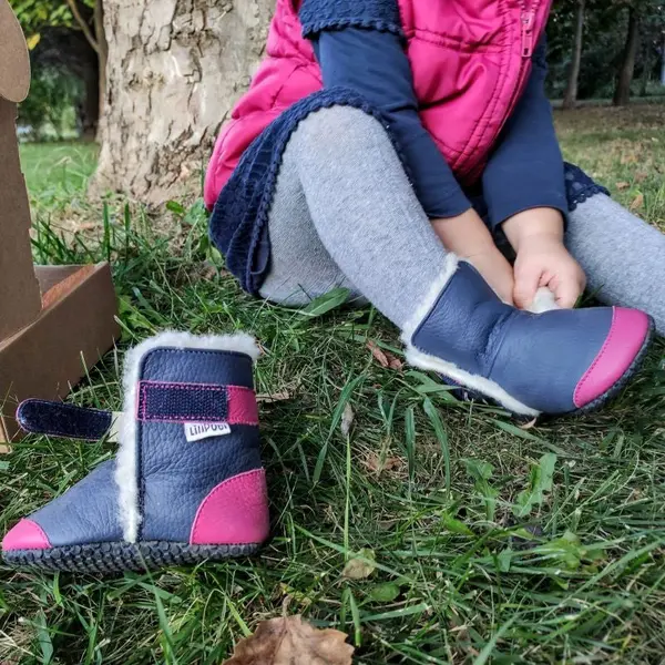 Cizme din piele naturala, talpa din piele antiderapanta, albastru, Aspen, Liliputi_2006001043310_Pebebe