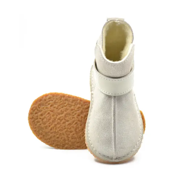 Cizme din piele pentru copii, talpa flexibila, imblanite, argintiu_RO-106-17-22_Pebebe