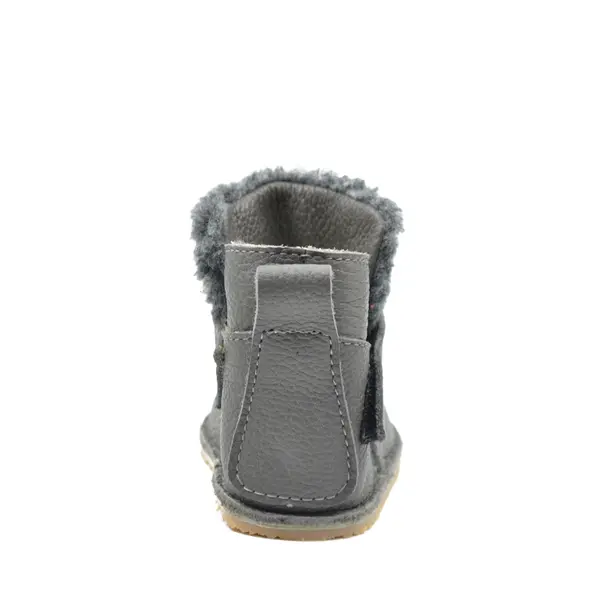 Cizme din piele pentru copii, talpa flexibila, imblanite, blanita decorativa, gri_RO-107-gri-17_Pebebe