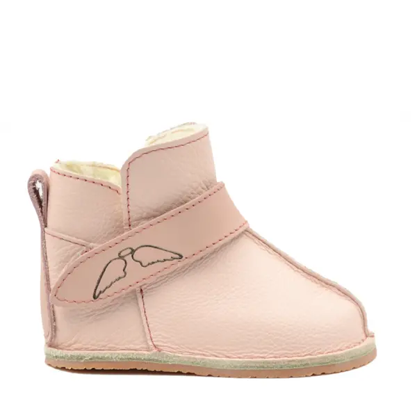 Cizme din piele pentru copii, talpa flexibila, imblanite, roz_RO-106-roz-24_Pebebe