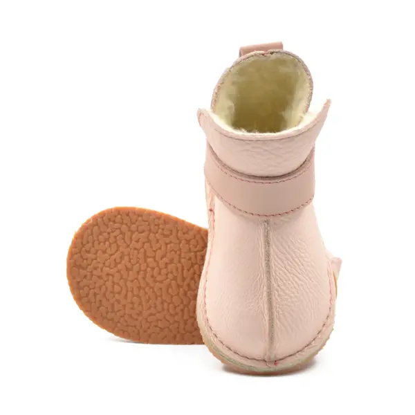 Cizme din piele pentru copii, talpa flexibila, imblanite, roz_RO-106-roz-24_Pebebe