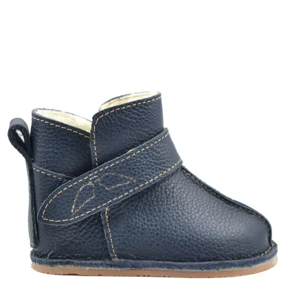 Cizme piele pentru copii, talpa flexibila, imblanite, albastru atlantic_RO-106-12-24_Pebebe