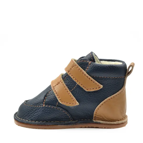 Ghete Barefoot, captuseala din blana, talpa felxibila, bleumarin_RO-114-1-17_Pebebe