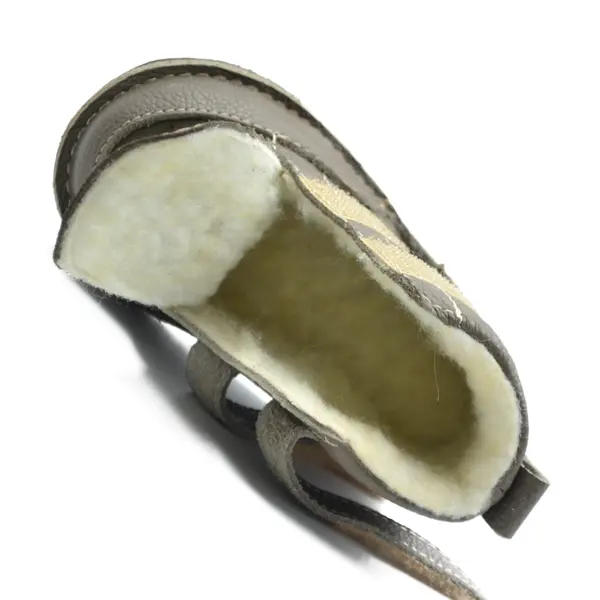 Ghete Barefoot, captuseala din blana, talpa felxibila, khaki_RO-114-6-17_Pebebe