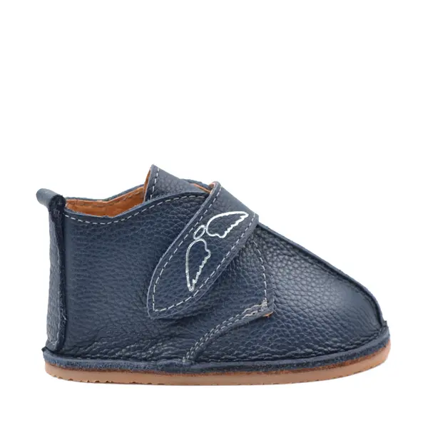 Ghete barefoot copii, piele naturala, talpa flexibila, bleumarin,_RO-104-9-23_Pebebe