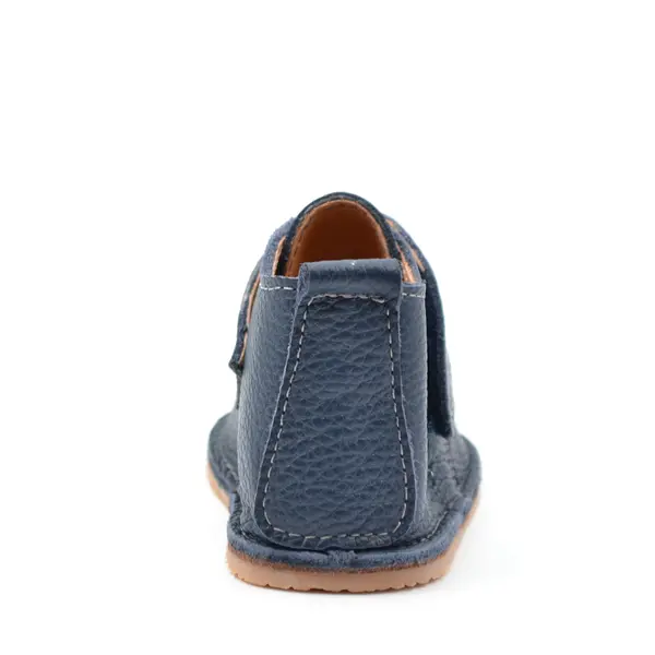 Ghete barefoot copii, piele naturala, talpa flexibila, bleumarin,_RO-104-9-23_Pebebe