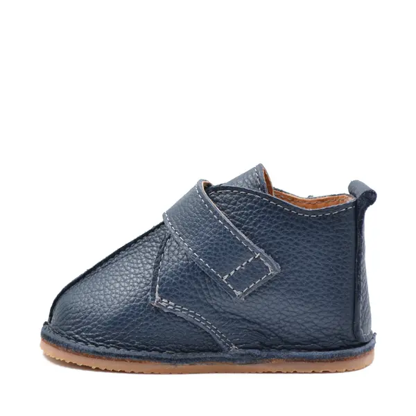 Ghete barefoot copii, piele naturala, talpa flexibila, bleumarin,_RO-104-9-23_Pebebe