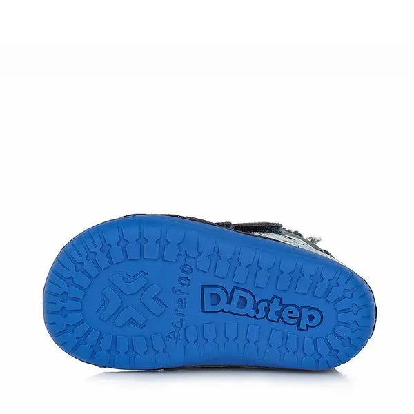 Ghete Barefoot, piele naturala, captusite, bleumarin, dinozaur, D.D.Step_W070-327-20_Pebebe