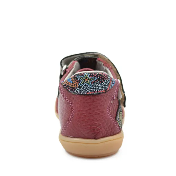 Pantofi din piele naturala, talpa flexibila, rosu bordeaux, Deborah_Ari-002-26_Pebebe