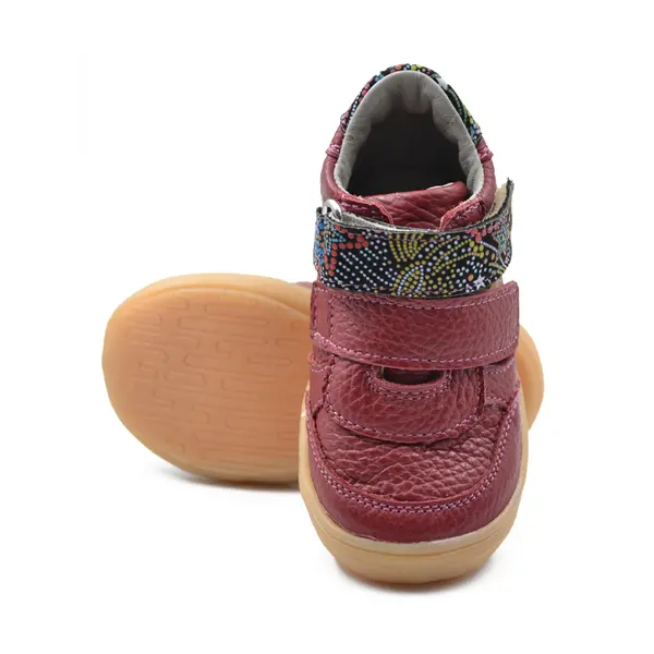 Pantofi din piele naturala, talpa flexibila, rosu bordeaux, Deborah_Ari-002-26_Pebebe