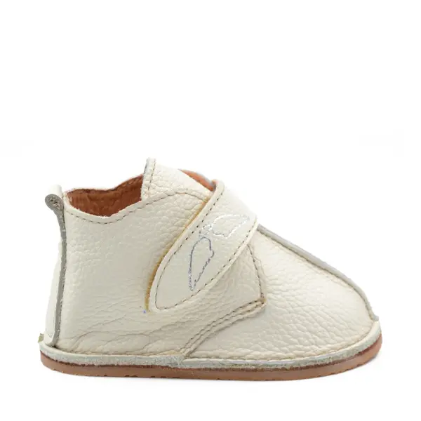 Ghete barefoot copii, piele naturala, talpa flexibila, crem,_RO-104-8-24_Pebebe
