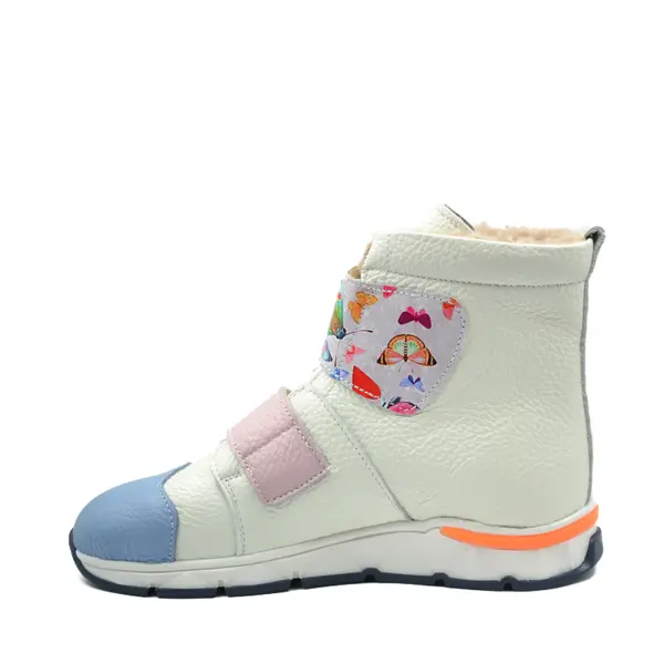Ghete fete, piele naturala, roz, fluturas, Ronja_Ari-209-1-31_Pebebe