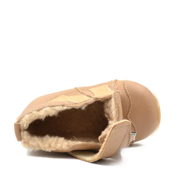 Ghete primii pasi, piele naturala, talpa flexibila, maro deschis, Victoria_Ari-205-23_Pebebe