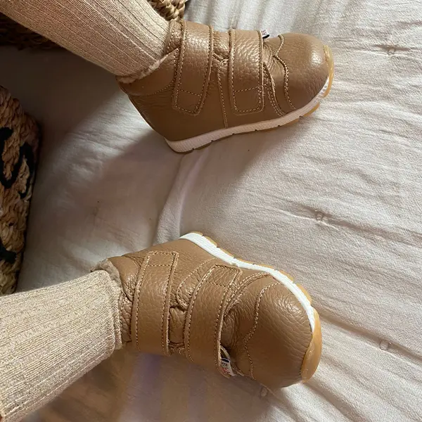 Ghete primii pasi, piele naturala, talpa flexibila, maro deschis, Victoria_Ari-205-23_Pebebe