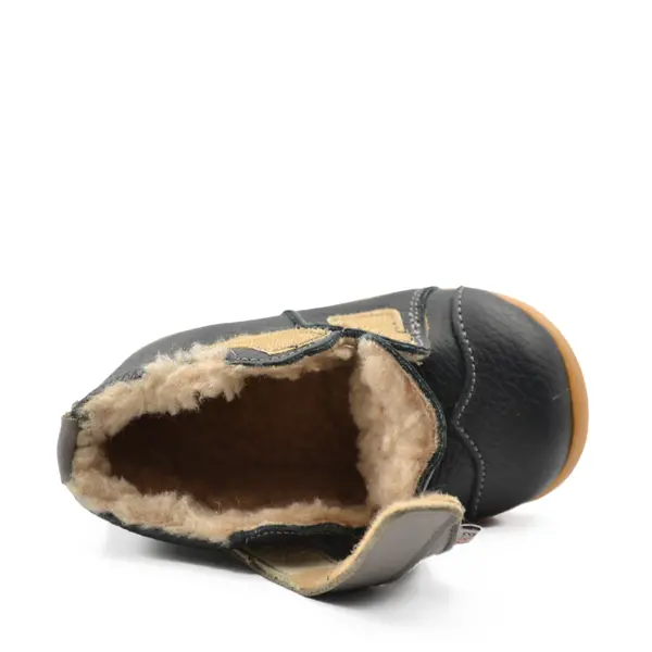 Ghete primii pasi, piele naturala, talpa flexibila, negru, Lukas_Ari-204-26_Pebebe