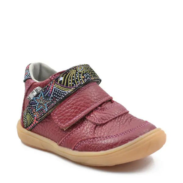 Pantofi din piele naturala, talpa flexibila, rosu bordeaux, Deborah_Ari-002-23_Pebebe