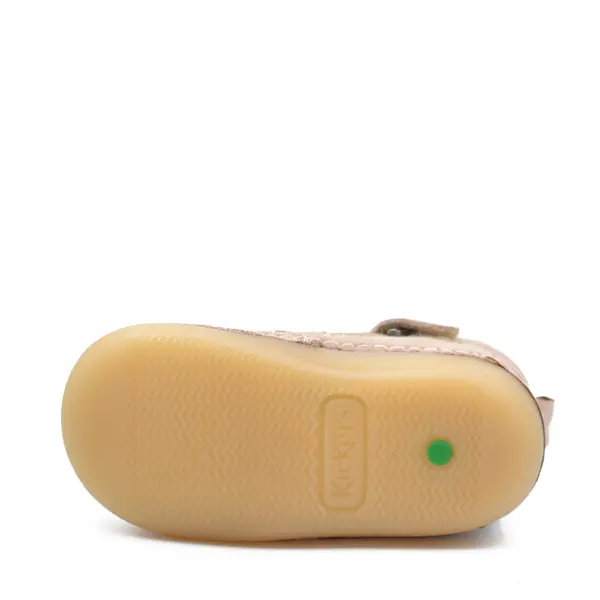 Pantofi Sonizip, piele naturala, talpa flexibila, bej, Kickers_947792-10-113-18_Pebebe