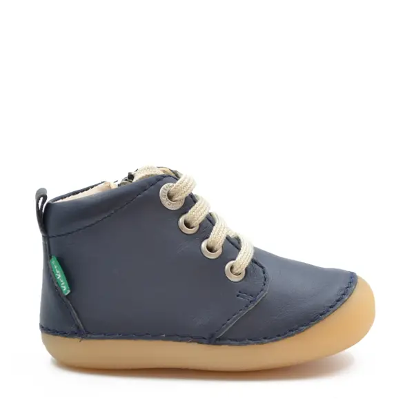 Pantofi Sonizip, piele naturala, talpa flexibila, bleumarin, Kickers_947791-10-10-19_Pebebe