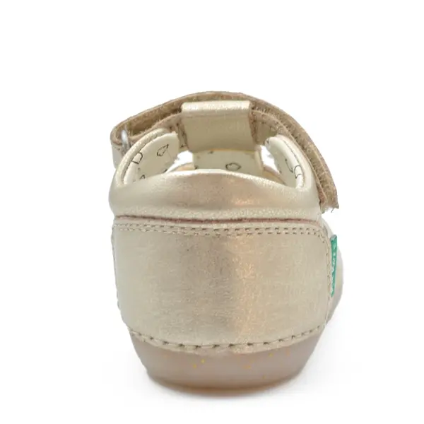 Sandale Sushy, piele naturala, talpa flexibila, bej auriu, Kickers_927896-10-113-20_Pebebe