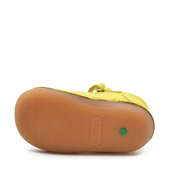 Sandale Sushy, piele naturala, talpa flexibila, galben, Kickers_611084-10-72-20_Pebebe