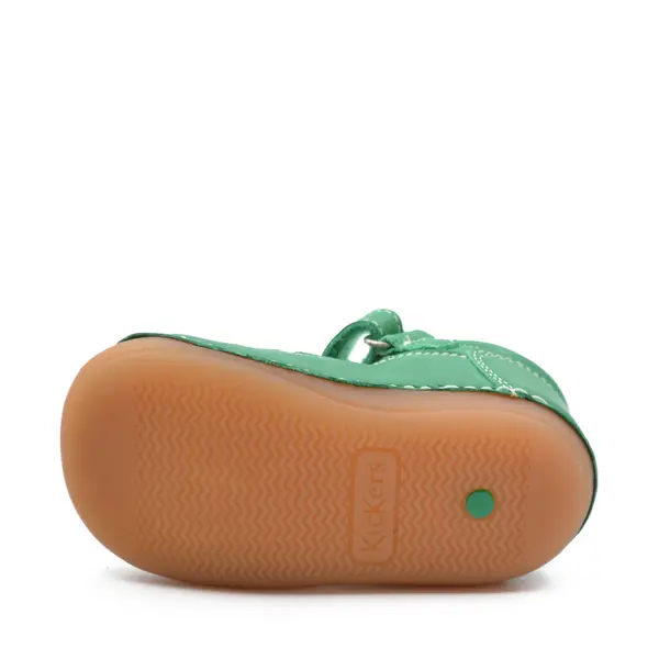 Sandale Sushy, piele naturala, talpa flexibila, verde, Kickers_611084-10-6-18_Pebebe