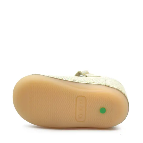 Sandale Sushy, piele naturala, talpa flexibila, crem auriu, Kickers_927897-10-73-18_Pebebe