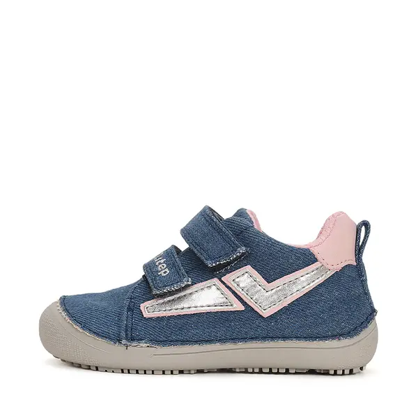 Pantofi barefoot fete, material textil, denim, D.D.Step_C063-41341CM-29_Pebebe