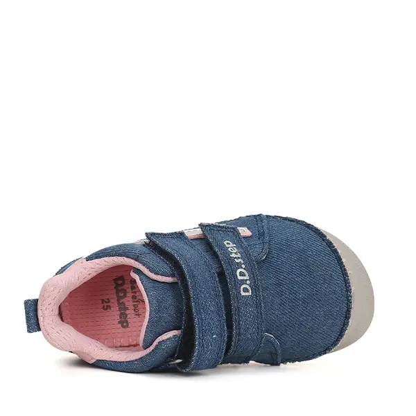 Pantofi barefoot fete, material textil, denim, D.D.Step_C063-41341CM-29_Pebebe