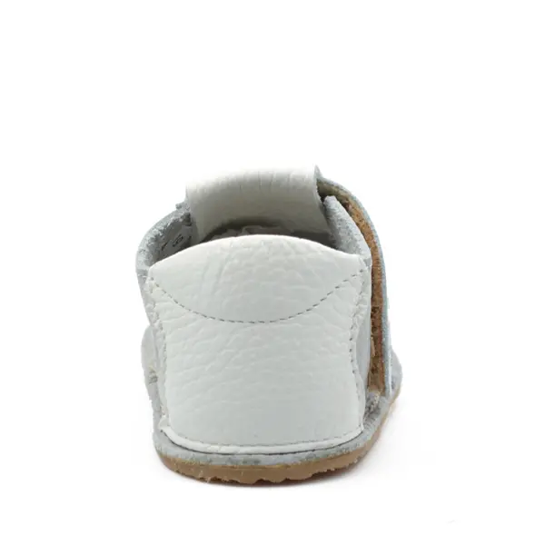 Pantofi barefoot, primii pasi, piele naturala, talpa flexibila, alb, monstruleti, Supreme_Ari-010-16_Pebebe